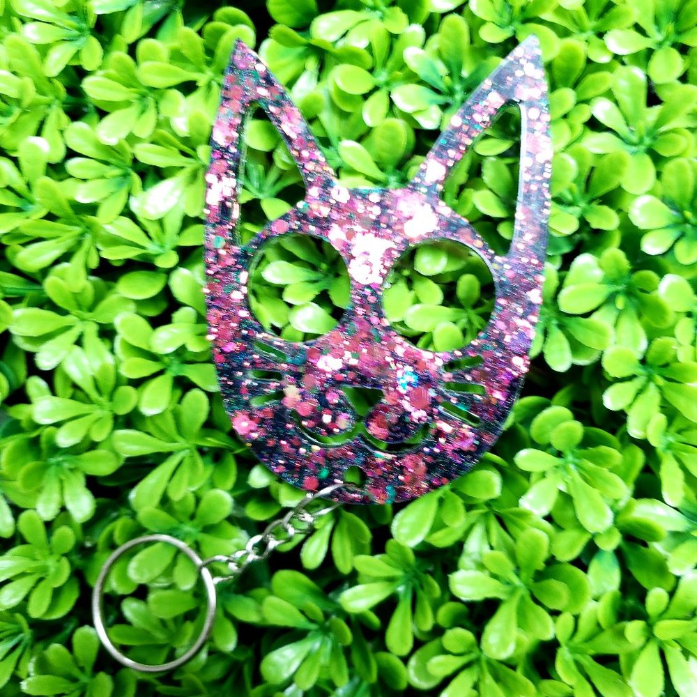 Kitty Cat Defender Keychain // Ready To Go